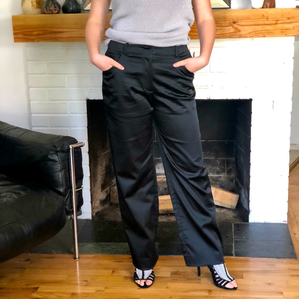 St. John Evening black straight leg pant size 10 - Picture 3 of 6